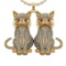7.10 Ctw VS/SI1 Diamond 14k Yellow Gold Creature theme Pandant (ALL DIAMOND