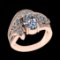 3.48 Ctw VS/SI1 Diamond Prong Set 18k Rose Gold Engagement Ring (ALL DIAMON