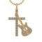 2.37 Ctw SI2/SI1 Diamond 14k Yellow Gold musical instruments theme Pendant