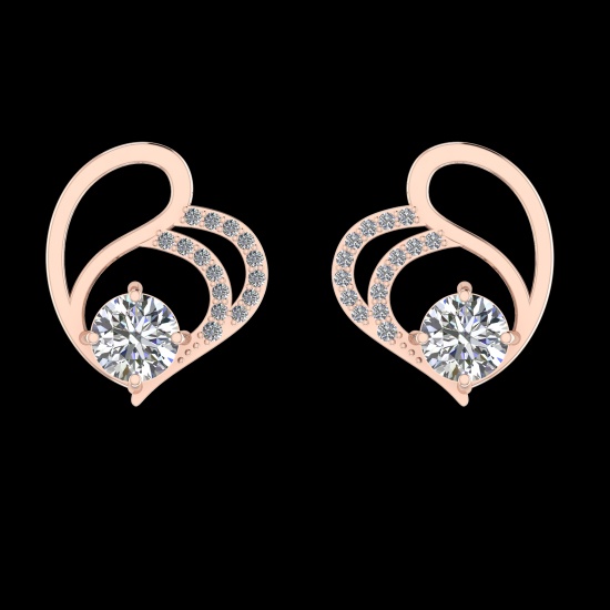 2.99 Ctw SI1/SI2 Diamond 10k Rose Gold Earrings (ALL DIAMOND ARE LAB GROWN)