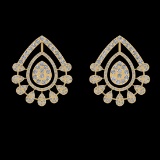 2.84 Ctw VS/SI1 Diamond Prong Set 18k Yellow Gold Stud Earrings (ALL DIAMON