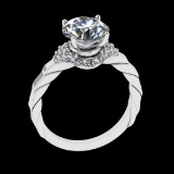 2.82 Ctw SI1/SI2Diamond Prong Set 10k white Gold Engagement Ring (ALL DIAMO