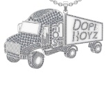 7.81 Ctw VS/SI1 Diamond 10K White Gold Hip Hop Style Necklace (ALL DIAMOND