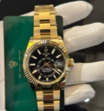 Rolex 18kt Gold Skydweller Ref 336938 Black Dial Comes with Box & Papers