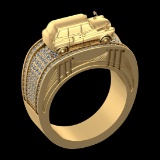 1.07 Ctw VS/SI1 Diamond 10k Yellow Gold Engagement Ring ( (ALL DIAMOND ARE
