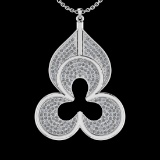 1.08 Ctw VS/SI1 Diamond 10K white Gold Pandant (ALL DIAMOND ARE LAB GROWN )