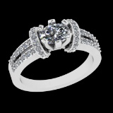 1.25 Ctw VS/SI1 Diamond Prong Set 10k white Gold Engagement Ring (ALL DIAMO