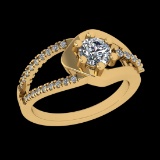 3.21 Ctw SI1/SI2 Diamond 10k Yellow Gold Engagement Ring (ALL DIAMOND ARE L