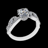 1.89 Ctw SI1/SI2 Diamond 10k white Gold Engagement Ring (ALL DIAMOND ARE LA
