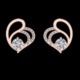 2.99 Ctw SI1/SI2 Diamond 10k Rose Gold Earrings (ALL DIAMOND ARE LAB GROWN)
