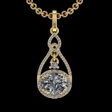 3.43 Ctw VS/SI1 Diamond 10k Yellow Gold Christmas Theme Pandant (ALL DIAMON