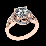 2.33 Ctw VS/SI1 Diamond 10k Rose Gold Engagement Ring (ALL DIAMOND ARE LAB