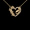 0.32 Ctw VS/SI1 Diamond 14 K Yellow Gold Necklace(ALL DIAMOND ARE LAB GROWN