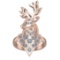 1.25 Ctw VS/SI1 Diamond 14k Rose Gold Creature theme Ring (ALL DIAMOND ARE