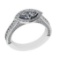 1.90 Ctw SI2/SI1 Diamond 14K White Gold Engagement Ring (ALL DIAMOND ARE LA