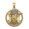 1.46 Ctw SI2/SI1 Diamond Prong Set 14k Yellow Gold Pandant (ALL DIAMOND ARE