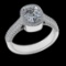 1.88 Ctw VS/SI1 Diamond 14 K White Gold Engagement Ring (ALL DIAMOND ARE LA