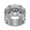 1.17 Ctw SI2/SI1 Diamond Prong Set 14k white Gold Engagement Ring (ALL DIAM