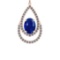15.76 Ctw SI1/SI2 Tanzanite and Diamond 14k Rose Gold Pandant (ALL DIAMOND