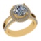 2.83 Ctw SI1/SI2 Diamond Prong Set 14k Yellow Gold Engagement Ring (ALL DIA