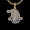 4.36 Ctw VS/SI1 Diamond 10k Yellow Gold Christmas Theme Pandant (ALL DIAMON