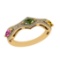1.18 Ctw VS/SI1 Multi Sapphire and Diamond 14k Yellow Gold Engagement Ring