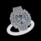 3.83 Ctw VS/SI1 Diamond Prong Set 18k white Gold Engagement Ring (ALL DIAMO
