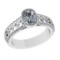2.46 Ctw VS/SI1 Diamond 14k white Gold Engagement Ring (ALL DIAMOND ARE LAB