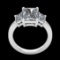 3.62 Ctw VS/SI1 Diamond 10K White Gold Engagement Ring