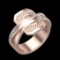 0.40 Ctw SI2/SI1 Diamond 10k Rose Gold Engagement Ring (ALL DIAMOND ARE LAB