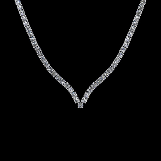 4.66 Ctw VS/SI1 Diamond 3 14K White Gold Necklace (ALL DIAMOND ARE LAB GROW