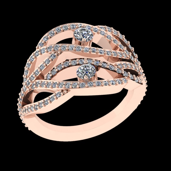 1.09 Ctw VS/SI1 (ALL DIAMOND ARE LAB GROWN ) Diamond 10k Rose Gold Engageme