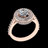 2.35 Ctw SI1/SI2 Diamond 10k Rose Gold Engagement Ring (ALL DIAMOND ARE LAB
