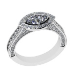 1.90 Ctw SI2/SI1 Diamond 14K White Gold Engagement Ring (ALL DIAMOND ARE LA