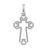 1.71 Ctw SI2/SI1 Diamond Prong Set 14k white Gold Pendant (ALL DIAMOND ARE