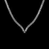 4.66 Ctw VS/SI1 Diamond 3 14K Rose Gold Necklace (ALL DIAMOND ARE LAB GROWN