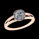 1.25 Ctw VS/SI1 Diamond 10k Rose Gold Solitaire Ring (ALL DIAMOND ARE LAB G
