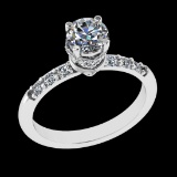 1.25 Ctw VS/SI1 Diamond 10k white Gold Engagement Ring (ALL DIAMOND ARE LAB
