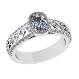 2.46 Ctw VS/SI1 Diamond 14k white Gold Engagement Ring (ALL DIAMOND ARE LAB