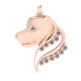 0.42 Ctw VS/SI1 Diamond 14k Rose Gold Pendant (ALL DIAMOND ARE LAB GROWN )