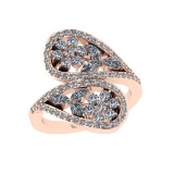 1.60 Ctw VS/SI1 Diamond 14K Rose Gold Engagement Ring (ALL DIAMOND ARE LAB