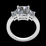 3.62 Ctw VS/SI1 Diamond 10K White Gold Engagement Ring