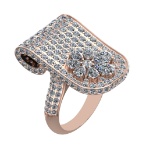 7.54 Ctw VS/SI1 Diamond Prong Set 14k Rose Gold Engagement Ring (ALL DIAMON