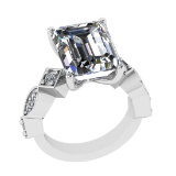 3.05 Ctw VS/SI1 Diamond 14k white Gold Engagement Ring (ALL DIAMOND ARE LAB