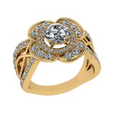 2.28 Ctw SI1/SI2 Diamond 14k Yellow Gold Engagement Ring (ALL DIAMOND ARE L