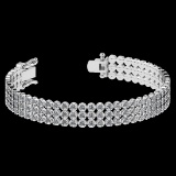 5.13 Ctw VS/SI1 Diamond 14K White Gold Bracelet (ALL DIAMOND ARE LAB GROWN
