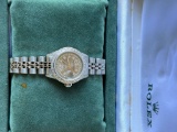 CUSTOM 26MM LADIES DATEJUST ROLEX WITH DIAMOND BEZEL & DIAL COMES WITH BOX