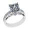 3.38 Ctw VS/SI1 Diamond 14k white Gold Engagement Ring(ALL DIAMOND ARE LAB