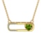 0.56 Ctw VS/SI1 Peridot and Diamond 10K Yellow Gold Pendant (ALL DIAMOND AR