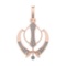 1.47 Ctw SI2/SI1 Diamond Prong Set 14k Rose Gold Pendant (ALL DIAMOND ARE L